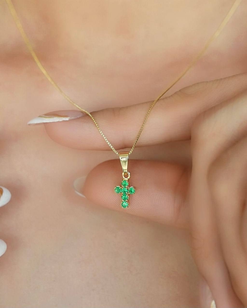 DIJE CRUZ VERDE ESMERALDA