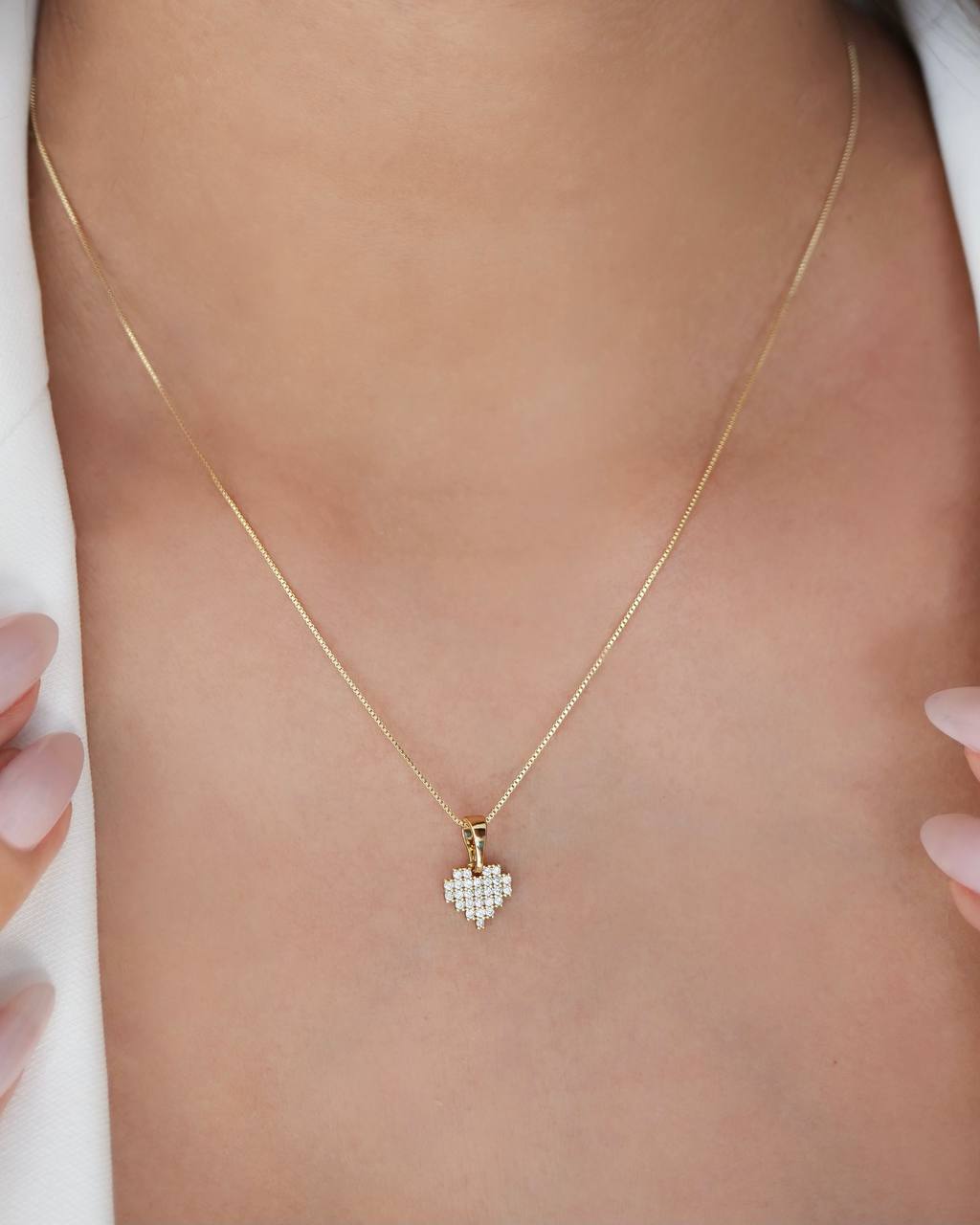 DIJE CORAZON CRISTAL