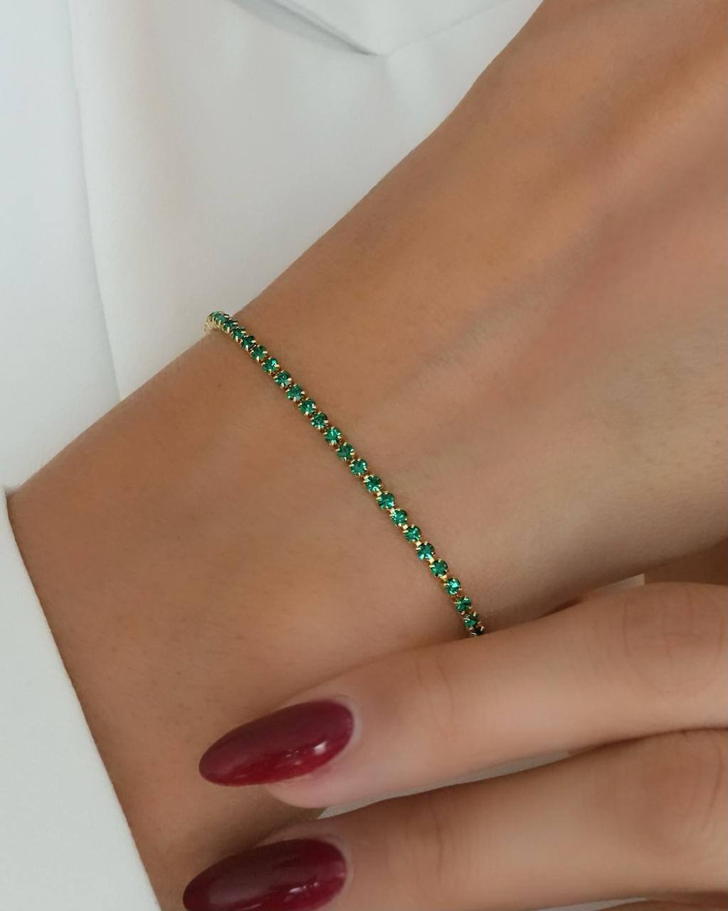 PULSERA TENIS ESMERALDA