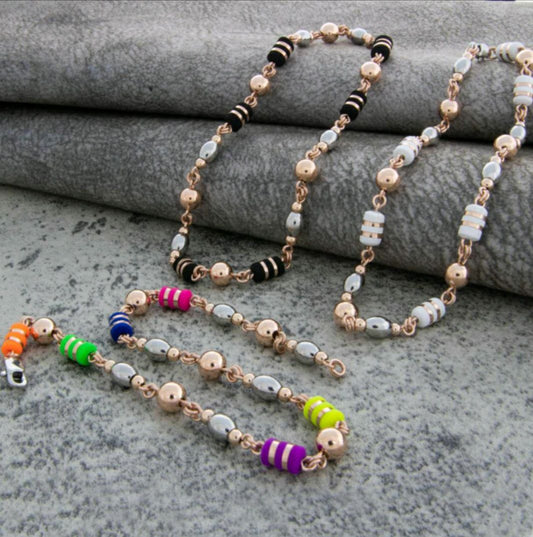 TOBILLERA BARRIL DOBLE CINTA CON OVALO